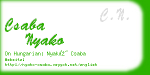 csaba nyako business card